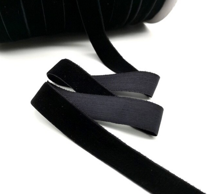 Black Velvet Ribbon - 10mm, 15mm or 25mm - 5 yards