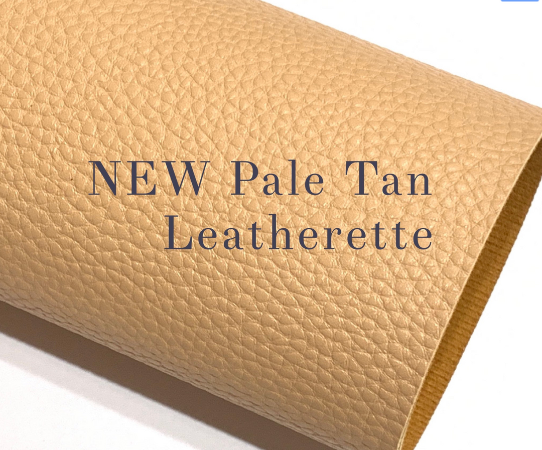 Pale Tan Faux Leatherette A4 Sheet 1.0mm Litchi Print Leatherette
