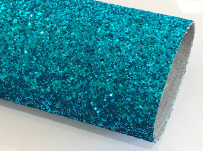 Aqua Glitter Fabric Sheet 0.9mm Thick