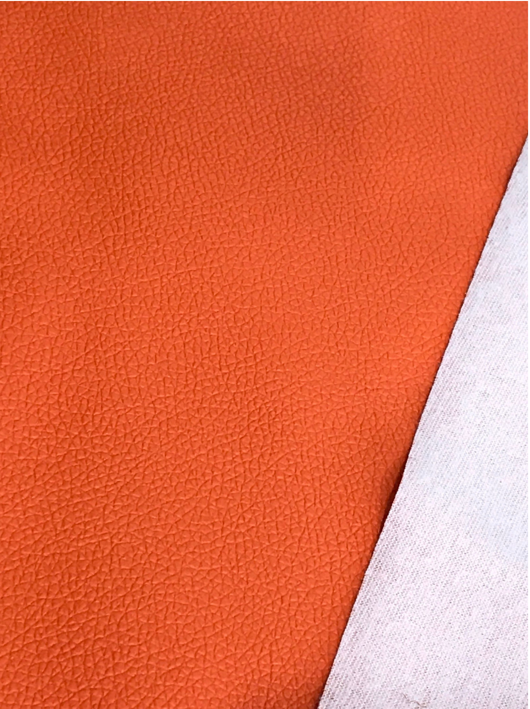 Orange Leatherette Sheet 0.7mm Thin A4 - 8X11 or A5 Size Small Lychee Print Orange Faux Leather Fabric Orange PU Leather Thin Leatherette
