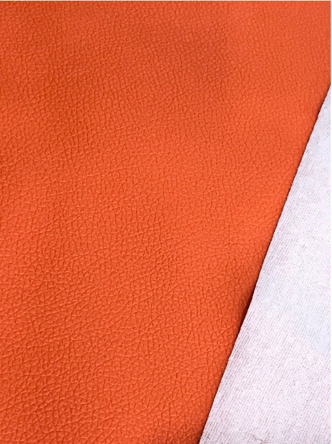 Orange Leatherette Sheet 0.7mm Thin A4 - 8X11 or A5 Size Small Lychee Print Orange Faux Leather Fabric Orange PU Leather Thin Leatherette