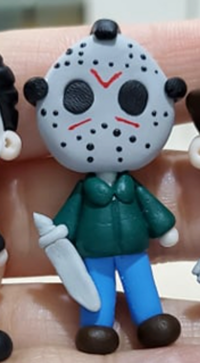 Halloween Michael Bow Clay Embellishment