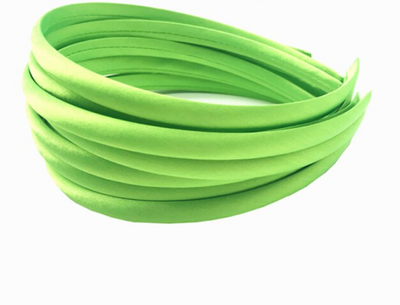 10mm Satin Covered Alice Headbands - 32 Colours