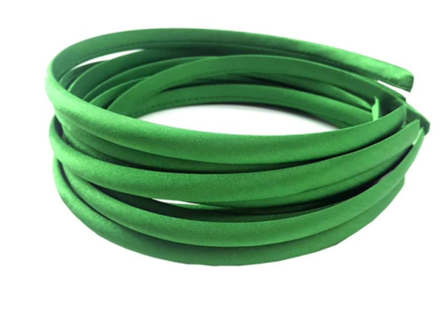 10mm Satin Covered Alice Headbands - 32 Colours