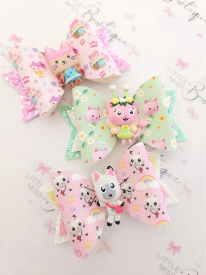 Gabby Doll House Cat Playhouse Bow Clay Embellishments - Gorgeous Maker - Choice of 9 styles or Full Set