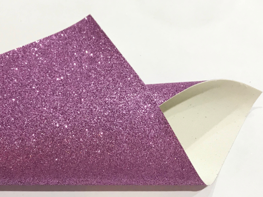 Purple Fine Glitter Fabric Sheet Thin 0.6mm