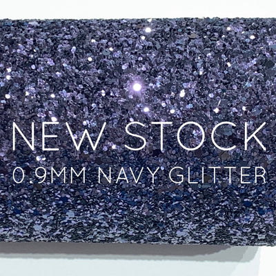 French Navy Chunky Glitter Sheets