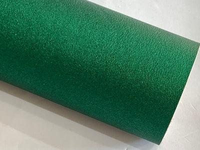 Metallic Green Smooth Faux Leatherette Fabric 1.2mm thick