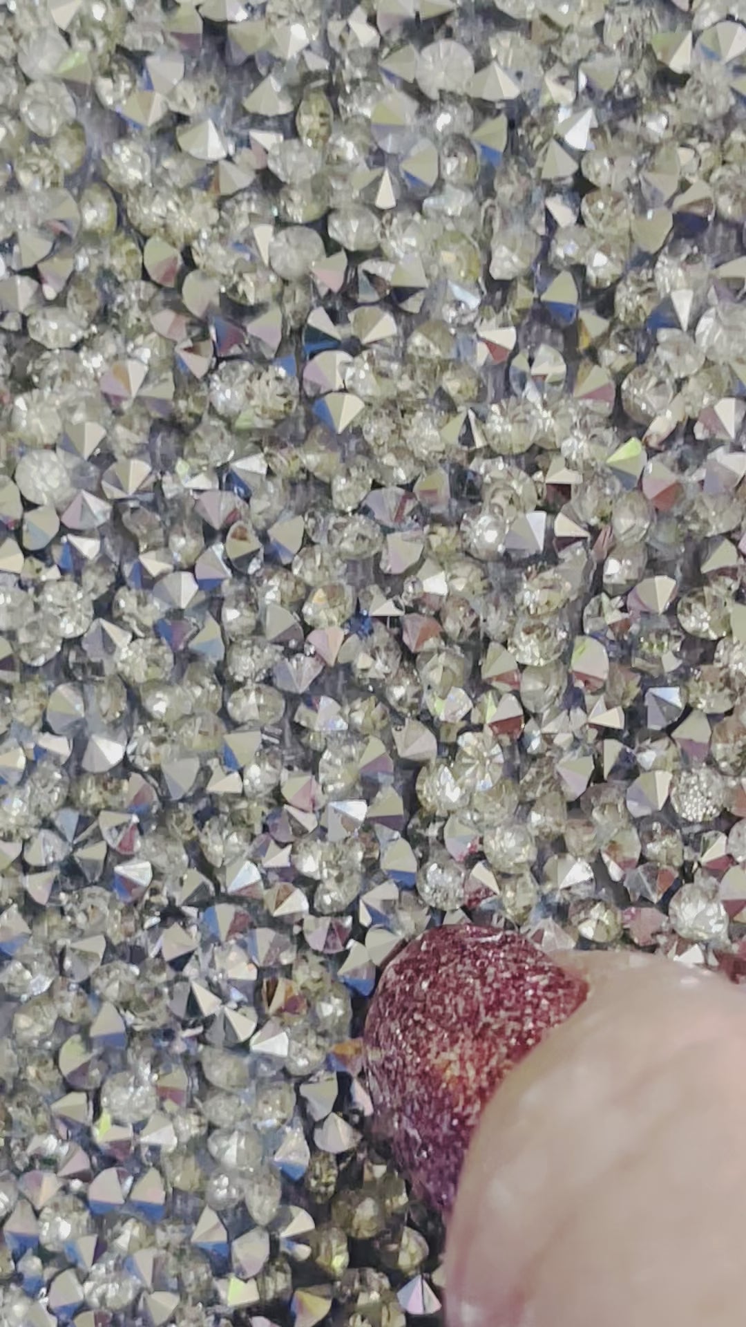 Diamonds are Forever Encrusted Canvas Fabric