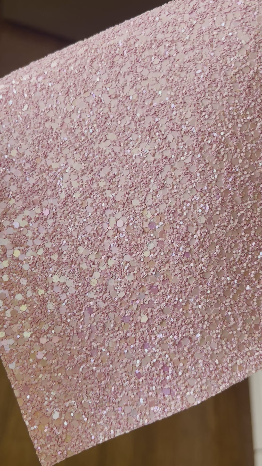 Sweet Pink Chunky Glitter Leather