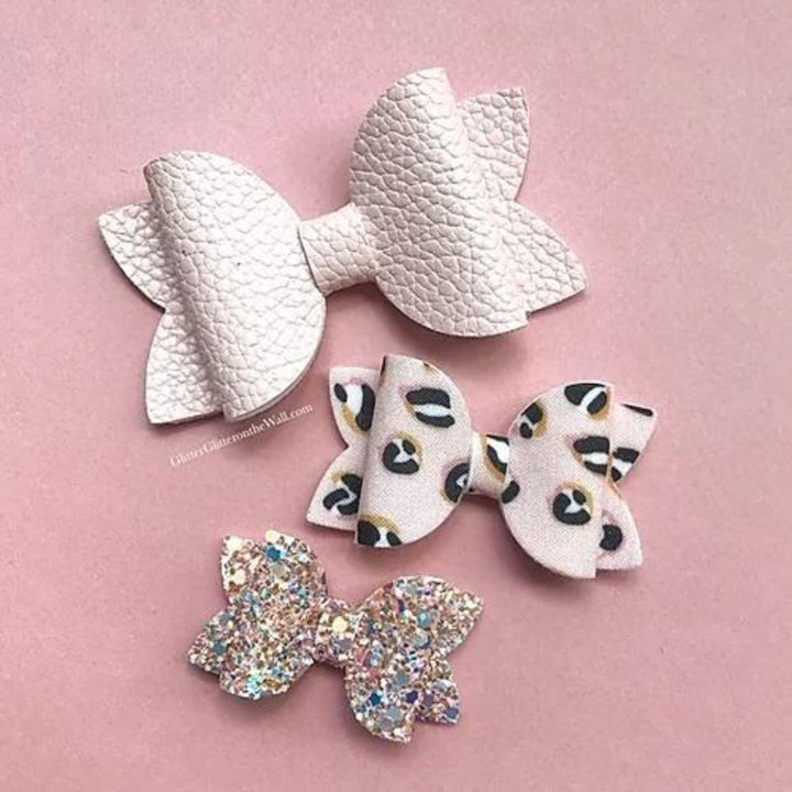 Beauty Bow Cut and Trace Template - Plastic Hairbow Templates - all 3 Sizes in one pack