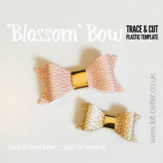 Blossom Bow Trace and Cut PLASTIC TEMPLATE - Two Sizes 2.16" and 3.16 "