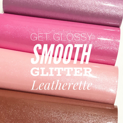 Blush Pink Glitter Patent Leather A4 Sheet Mirror Smooth Glitter PU Leatherette