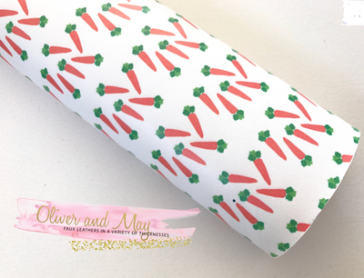 Easter Carrot Custom Print Faux Leather Sheet