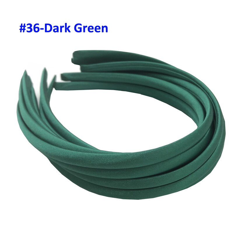 10mm Satin Covered Alice Headbands - 32 Colours