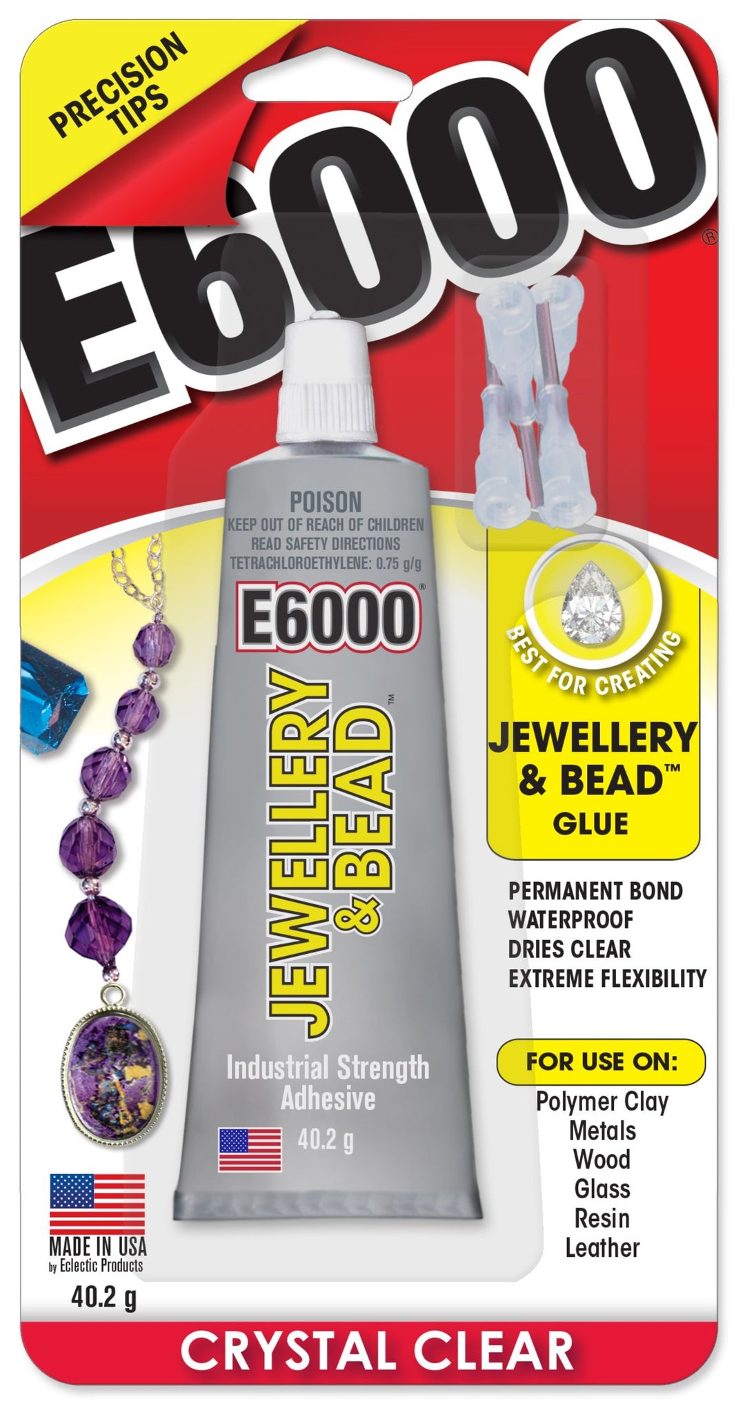 E6000 Bijoux &amp; Perles + Embouts de buse - 40,2 g / 1 oz (fret routier uniquement, pas de commandes internationales)