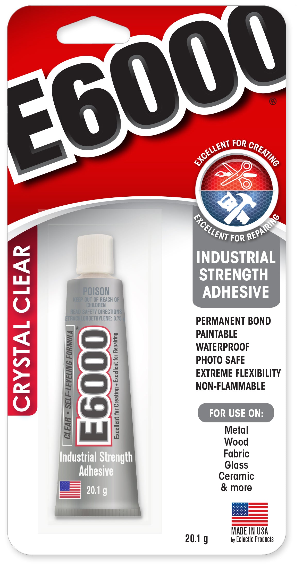 E6000 Adhesive Clear with Glue Snip Tip - 14.7ml (road freight only, no international orders)
