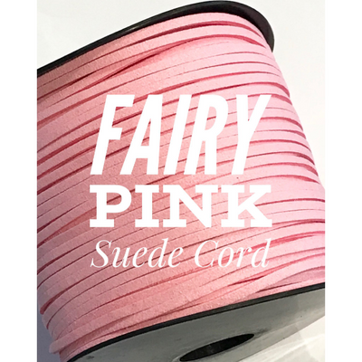 Fairy Pink Faux Suede Cord - 5m - Fairy Pink Suede Cord