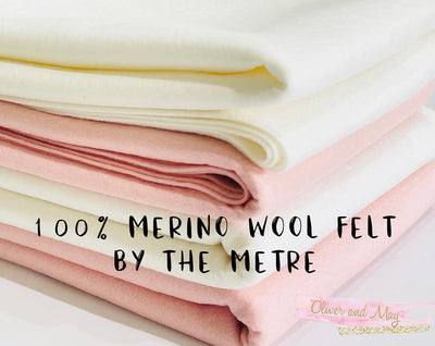 1mm White Merino Wool Felt No. 56 - Now Available in a range of 7 sizes