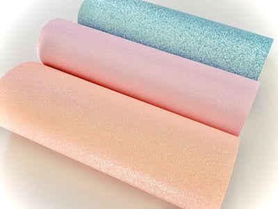 Pale Pink Fine Glitter Fabric Sheets - 0.6mm  - great for button earrings