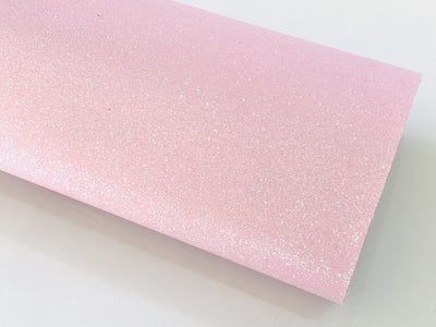 Pale Pink Fine Glitter Fabric Sheets - 0.6mm  - great for button earrings
