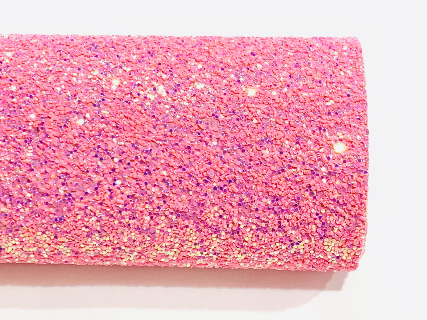 Pink Iridescent Chunky Glitter Fabric Sheets