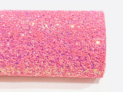 Pink Iridescent Chunky Glitter Fabric Sheets