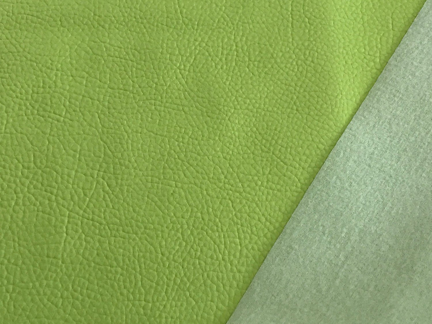 Light Apple Green Leatherette Sheet  A4  8X11,  A5 Size Green Faux Leather Fabric Big Lychee Pattern PU Leather Thin Leatherette
