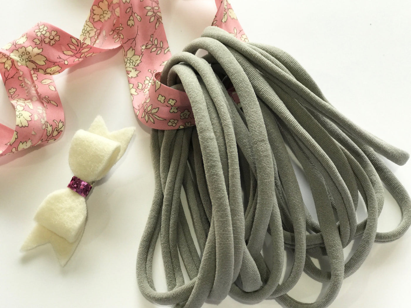 10 Pieces Thin Wholesale Nylon Headbands 6mm Thin 26cm Super Stretchy Baby Toddler Adult Bulk Nylon Headbands | GREY | Australian Seller