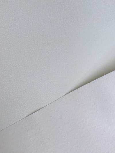 White Leatherette Sheet Thin 0.7mm A4 8X11 or A5 Size White Faux Leather Fabric White Small Lychee Pattern PU Leather Thin Leatherette