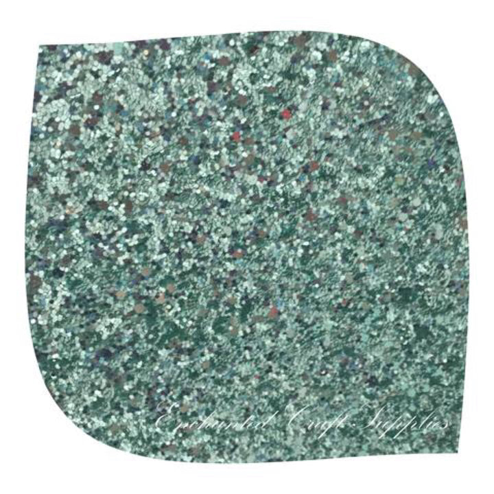 Teal Green Chunky Glitter Fabric Sheet Fabric