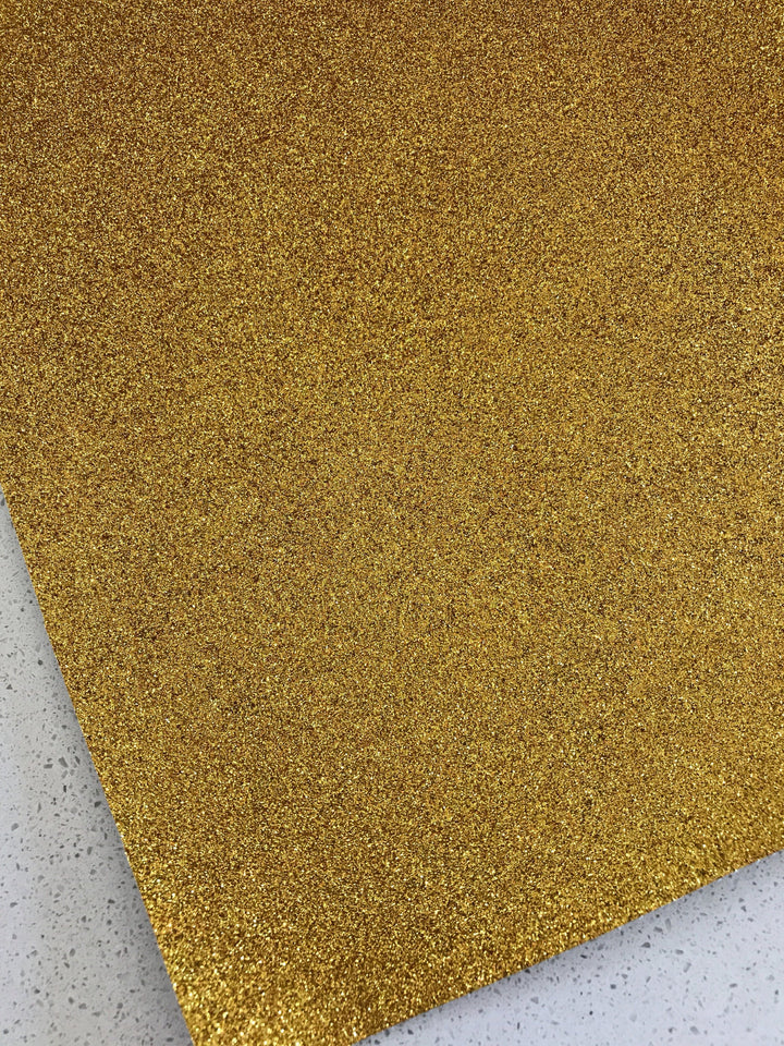 Yellow Gold Fine Glitter Leatherette - great for button earrings