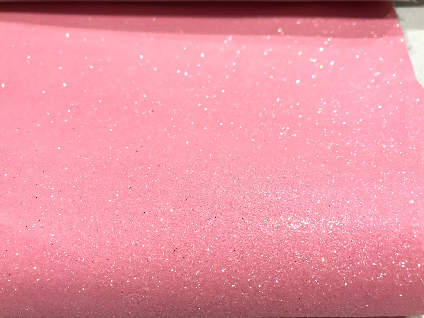 Light Pink Fine Glitter Fabric Sheets - Felted Back