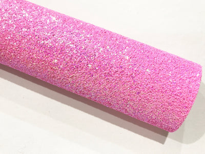 Iridescent Bright Pink Chunky Glitter A4 Sheet