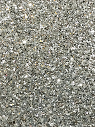 Chunky Silver Glitter Fabric Sheet 0.7mm Thick A4 or A5 Sheets Chunky Silver Glitter A4 Sheet