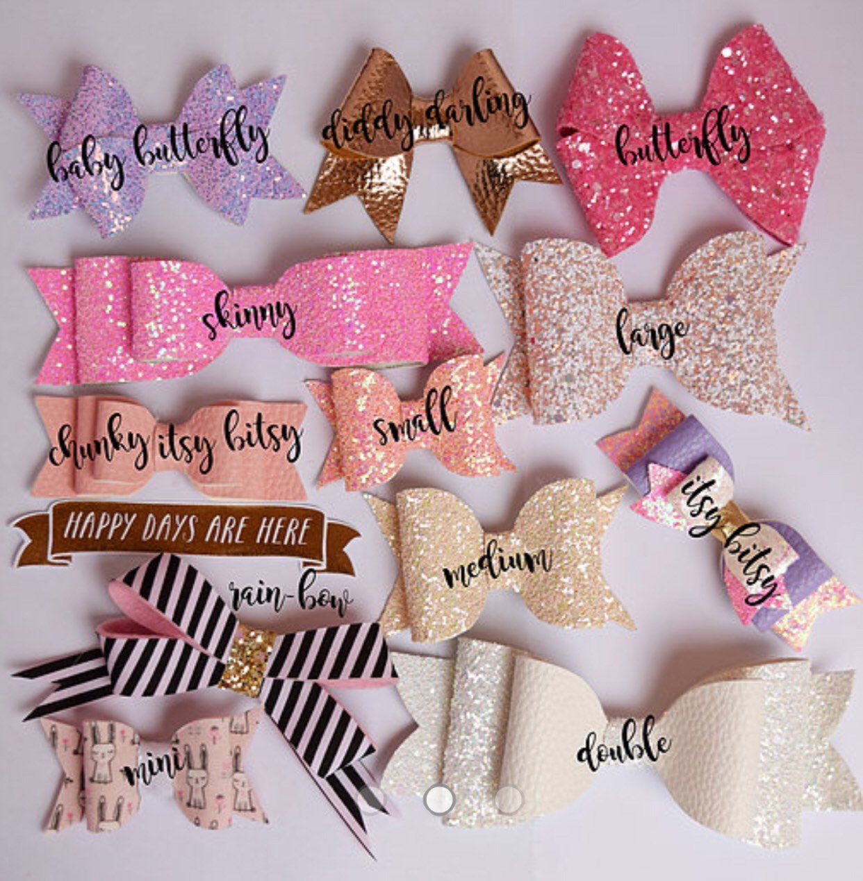 Itsy Bitsy Bow Plastic Template