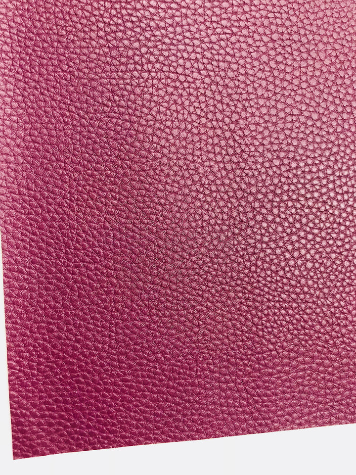Feuille de tissu en faux similicuir prune - similicuir imprimé Litchi 1,0 mm