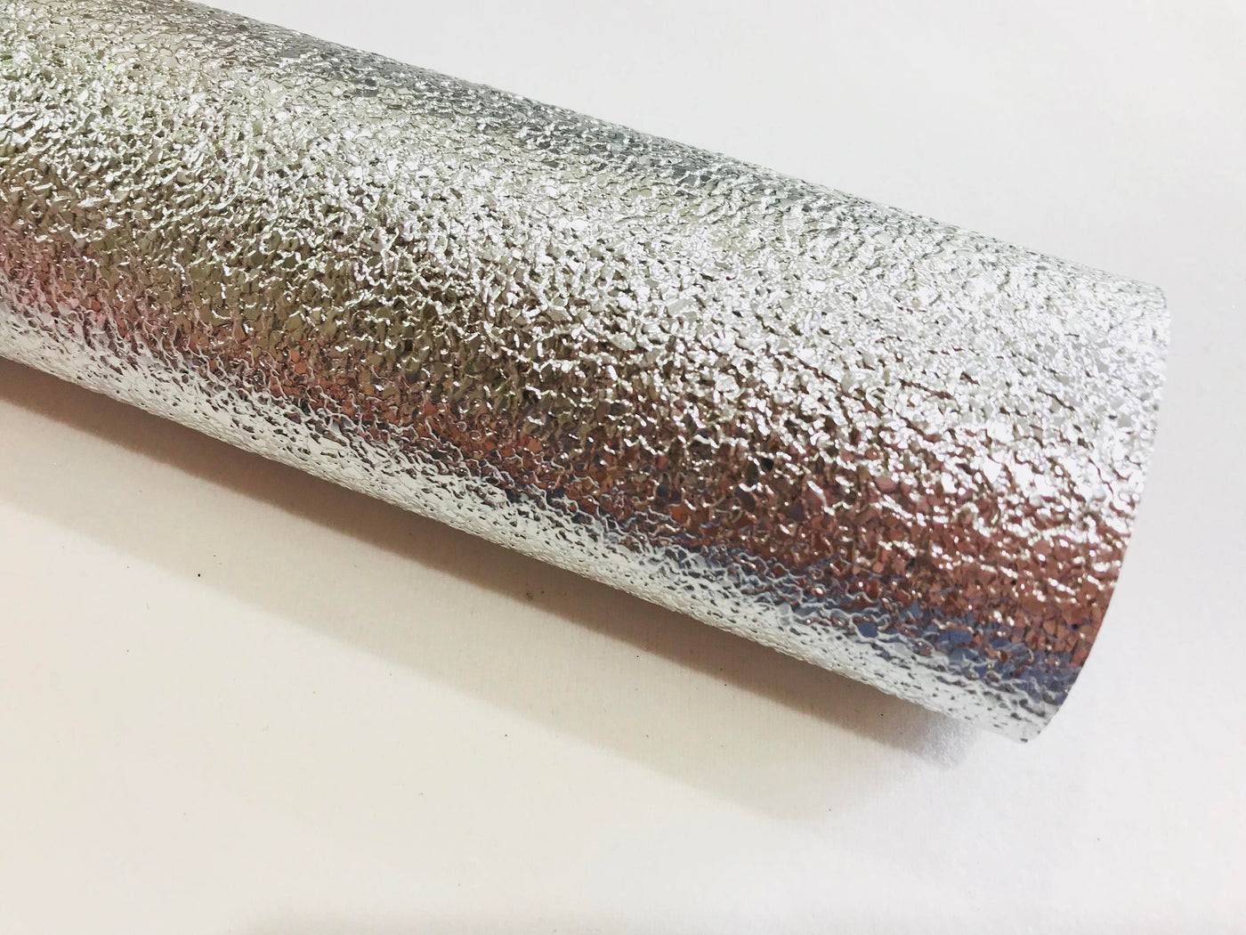 Silver Embossed Pebble Leatherette