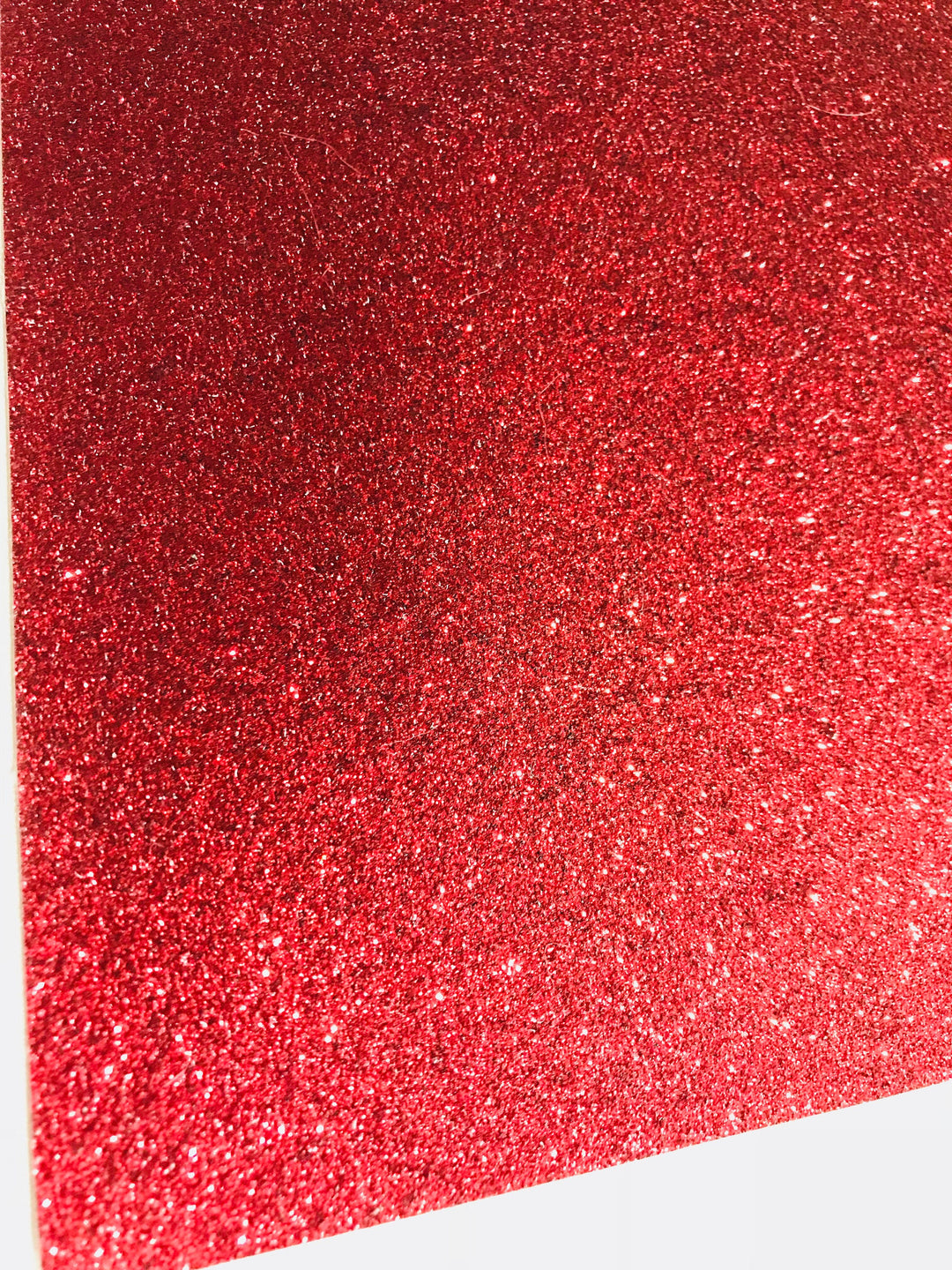 Red Fine Glitter Leatherette - Thin 0.65mm