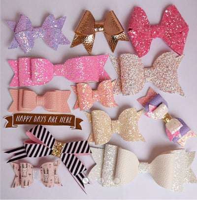 Plastic Hair Bow Templates ~ Glitter Glitter on the Wall Bow Templates ~ Trace and Cut