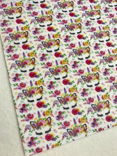 Sleepy Unicorns Merino Wool Felt Backed - Mini 1"