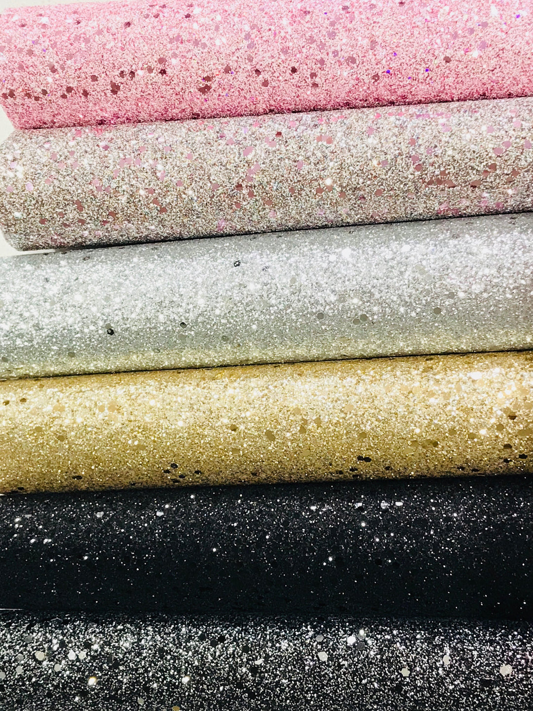 New York Sparkle Glitter Fabric Sheet - 6 Colours