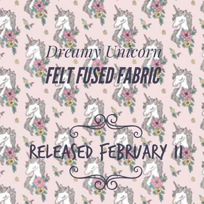 Dreamy Unicorns Merino Wool Felt Backed Cotton