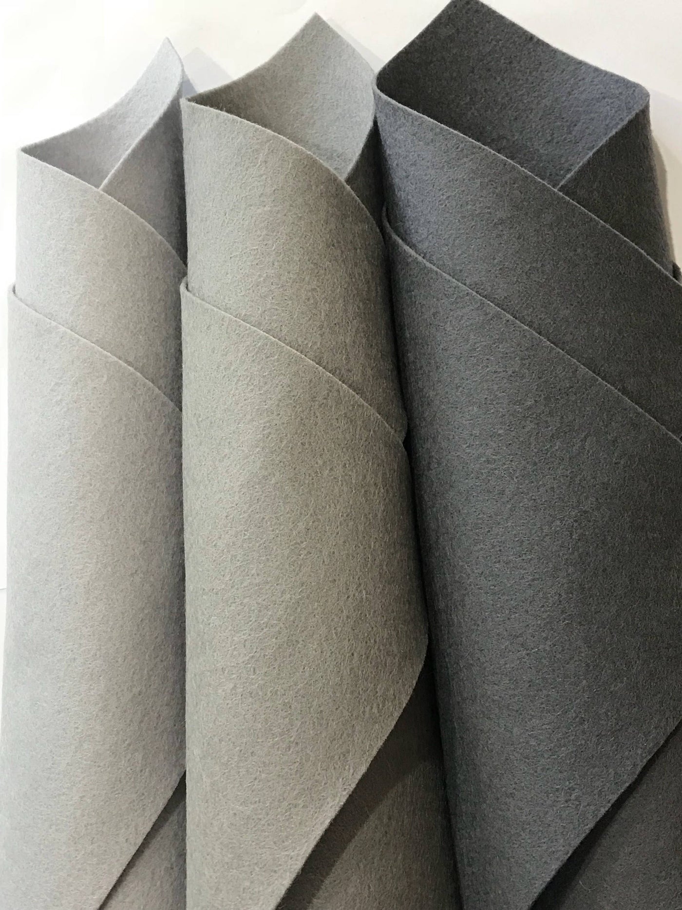 1mm Light Grey Merino Wool Felt No. 37 - Available in a range of 7 sizes