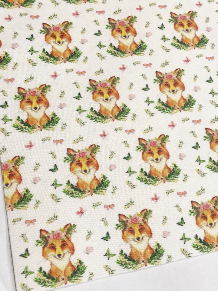 Woodland Fox Felt Backed Fabric Sheets