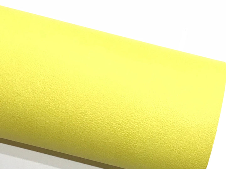 Bright Yellow Smooth Leatherette A4 Faux Leather fabric