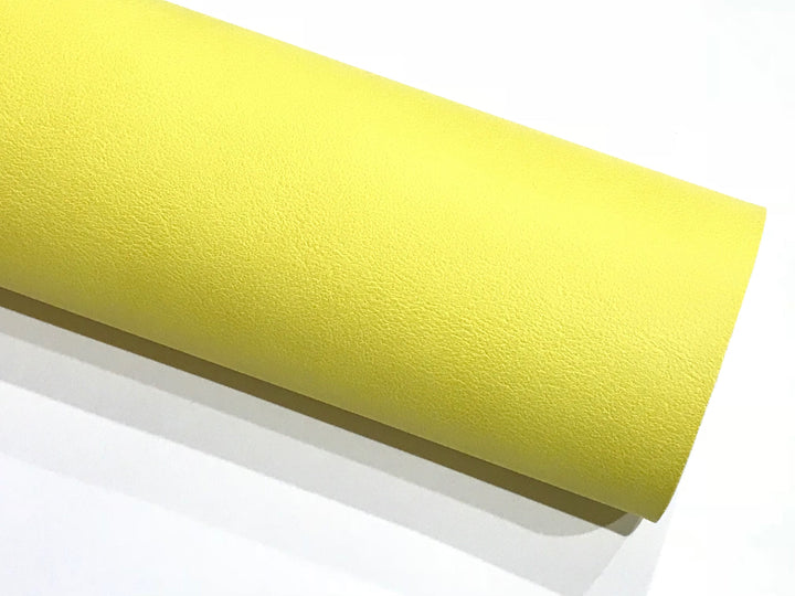 Tissu en similicuir lisse jaune vif A4 simili cuir