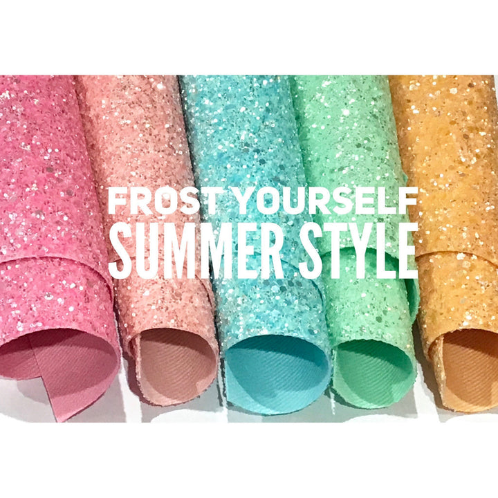 Yellow Frost Yourself Summer Style Frosted Chucky Glitter Sheets