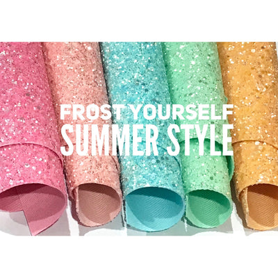 Yellow Frost Yourself Summer Style Frosted Chucky Glitter Sheets