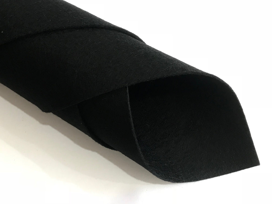 1mm Black Merino Wool Felt 8 x 11" Sheet - No. 40